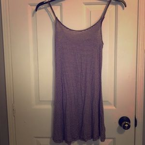 New burgundy stripped dress